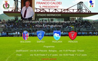 MEMORIAL “FRANCO CALDEI”, UNDER 16 IN CAMPO PER RICORDARE IL PRESIDENTE