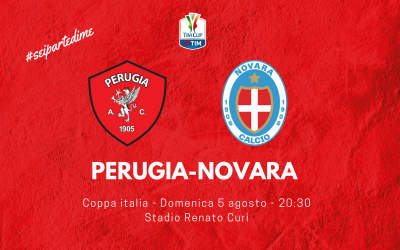 Perugia-Novara, domenica 5 agosto ore 20:30