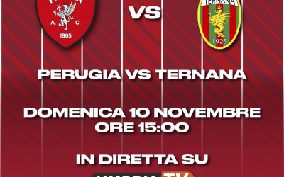 PERUGIA-TERNANA IN DIRETTA SU UMBRIA TV